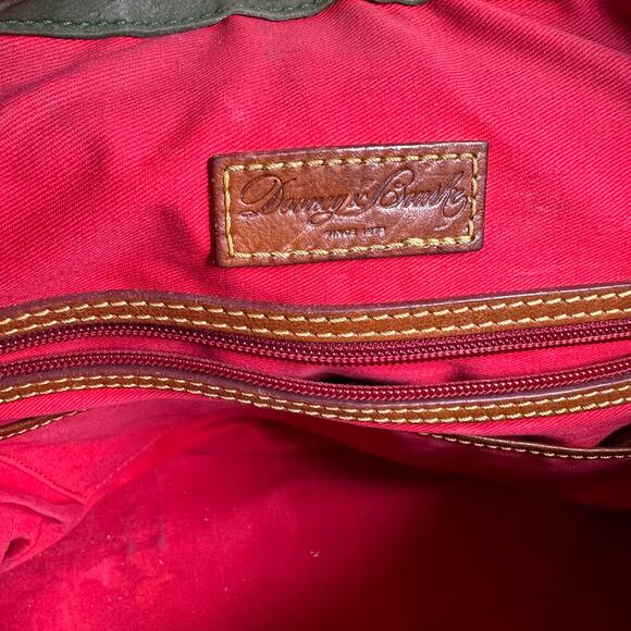 Dooney & Bourke Florentine Buckle Satchel Natural Brown Italian Leather Handbag - Picture 9 of 9